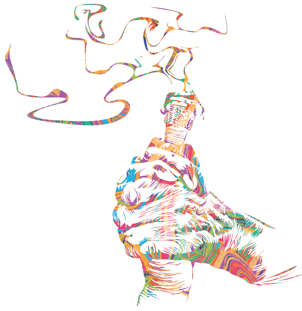 Northern California Sattva Cannabis Guru hands holding smoking pipe